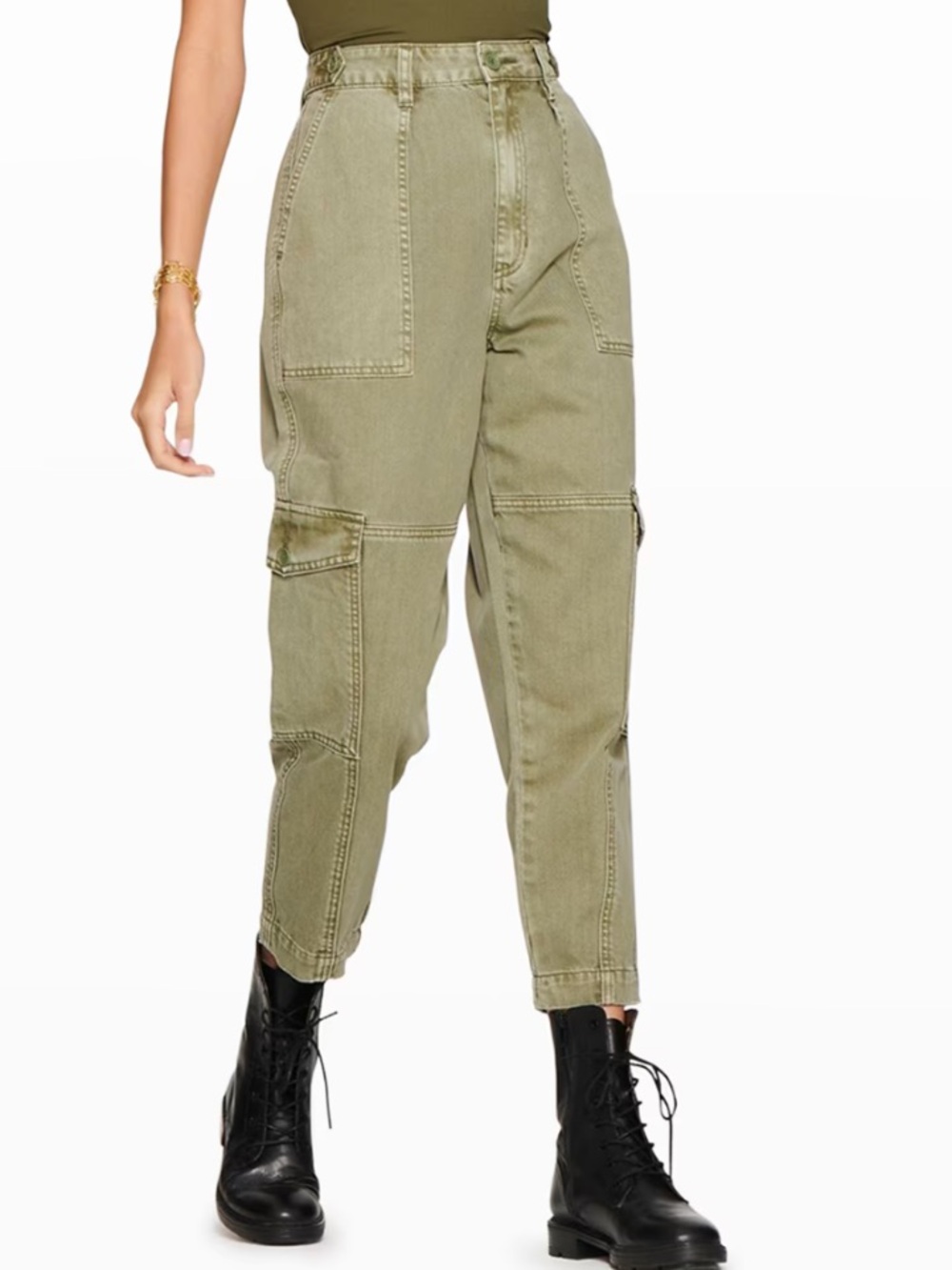 Blue revival on duty cargo utility 100% cotton jeans tapered leg sz 29